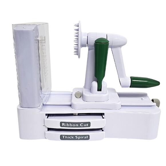 Veggetti Pro Spiral Table Top Vegetable Cutter Pasta Salad Coleslaw 3 SS Blades - Picture 3 of 13